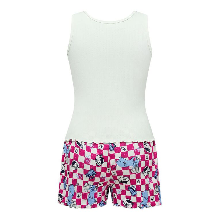 Disney Ratatouille Singlet and Short Pyjama Set with Eyemask, Cream, hi-res