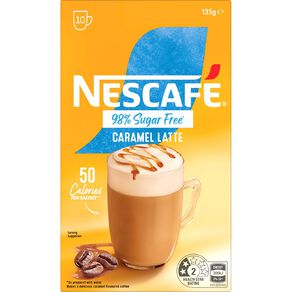 Nescafe 98% Sugar Free Caramel Latte 10 Pack