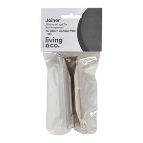 Living & Co Joiner For 28mm Conduit Rod Silver