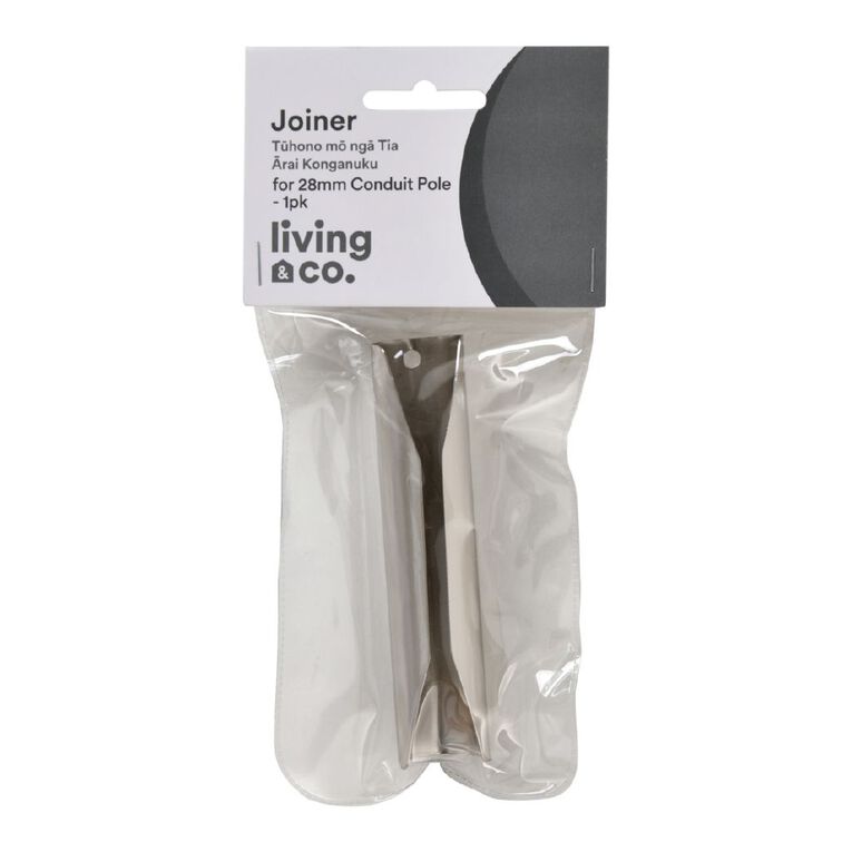 Living & Co Joiner For 28mm Conduit Rod Silver, , hi-res