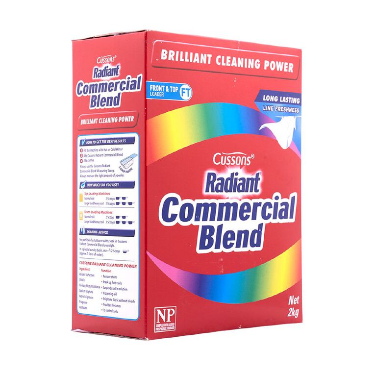 Cussons Radiant Commercial Blend Laundry Powder 2kg, , hi-res