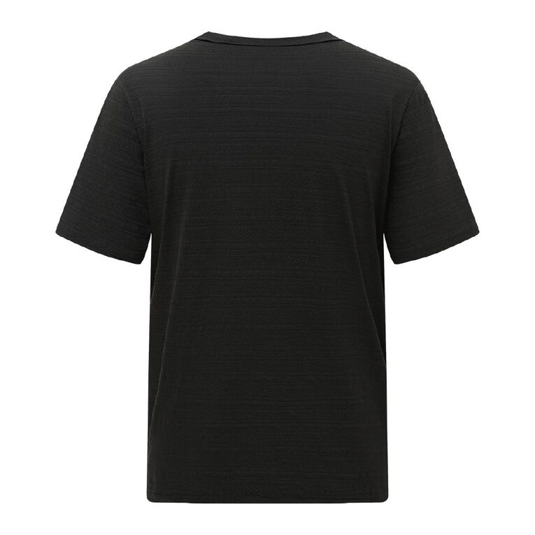 H&H Men's Regular Textured Tee, Black, hi-res