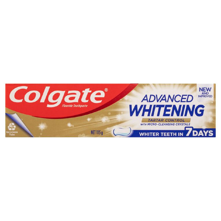 Colgate Advanced Whitening Tartar Control Toothpaste 115g, , hi-res