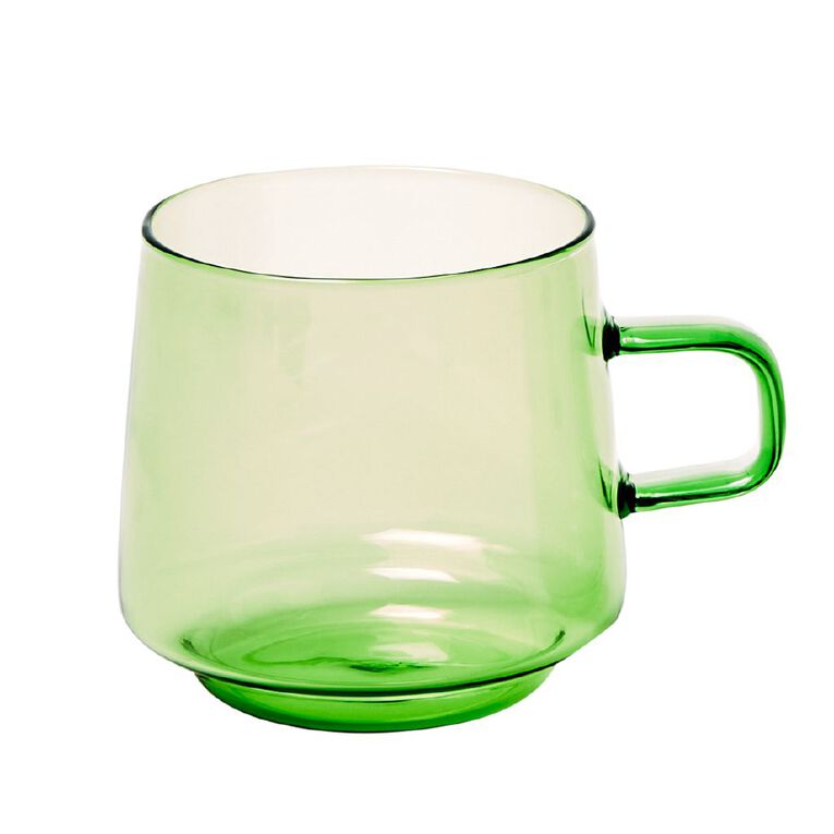 Living & Co Glass Mug Green 2 Pack, , hi-res