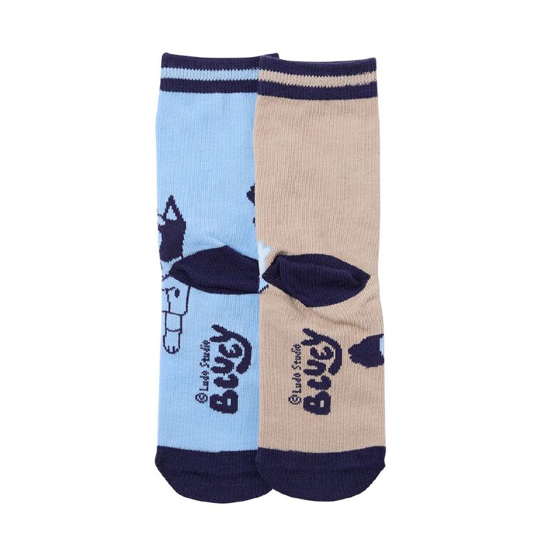 Bluey Kids' Crew Socks 2 Pack, Blue, hi-res