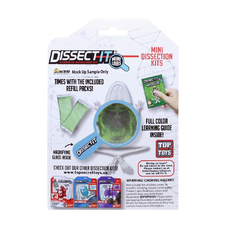 Slimy Dissect Mini Frog With Magnifying Glass, , hi-res