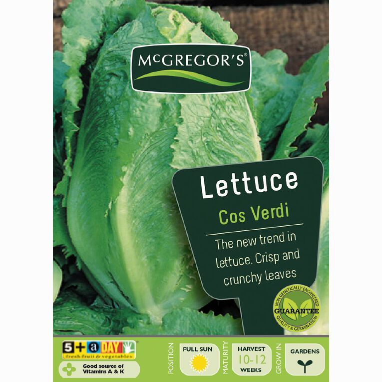 McGregor's Verdi Cos Lettuce Vegetable Seeds, , hi-res