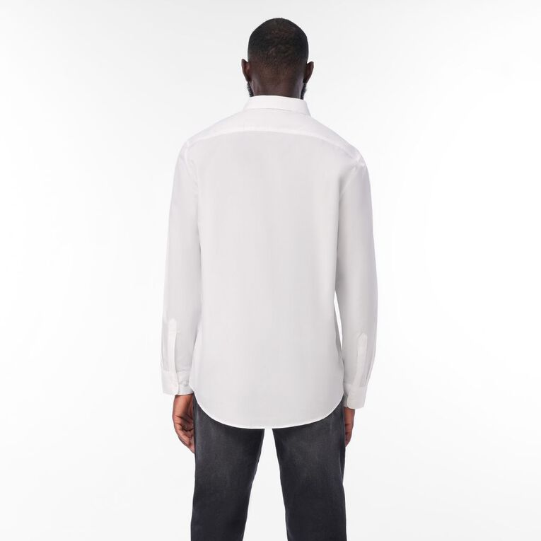 H&H Men's Long Sleeve Formal Shirt, White, hi-res