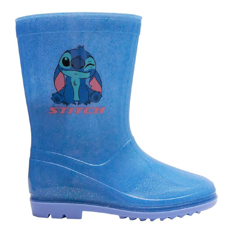 Stitch Senior Kids' PVC Gumboots, Blue Light, hi-res