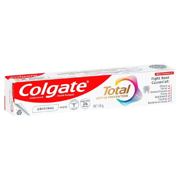 Colgate Total Original Antibacterial Fluoride Toothpaste 40g, , hi-res