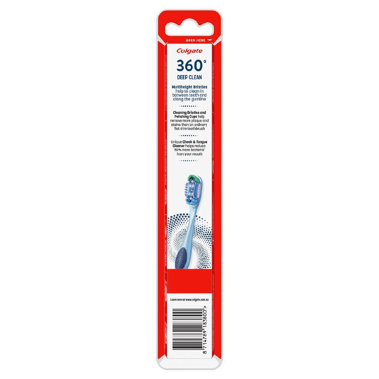 Colgate 360 Degree Toothbrush Medium Assorted, , hi-res