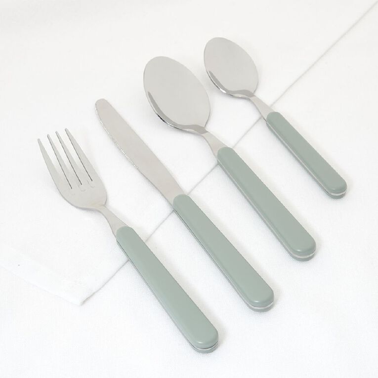 Living & Co Cutlery Set Sage Sage 16 Piece, , hi-res