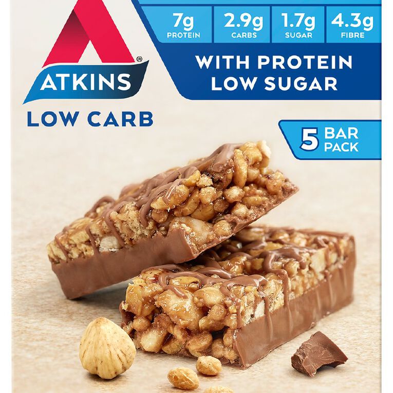 Atkins Hazelnut Crisp Bar 37g 5 Pack, , hi-res
