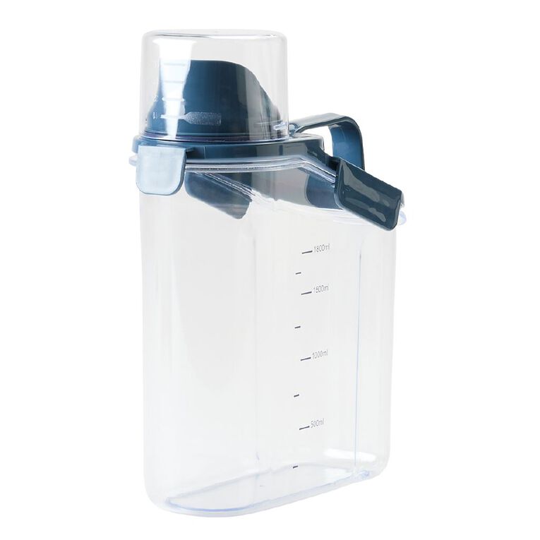 Living & Co Dispensing Container with Measuring Cup Clear 1.8L, , hi-res