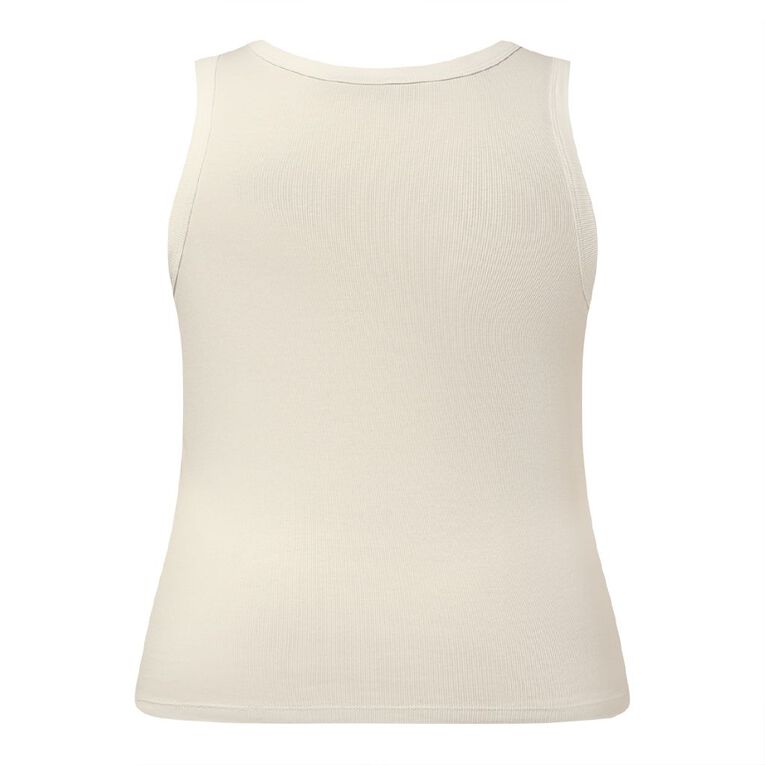 H&H Curve Women's Rib Tank, White, hi-res