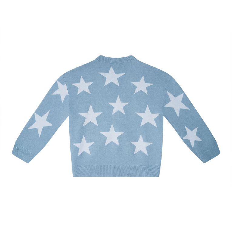 Young Original Jacquard Cardigan, Blue Light, hi-res