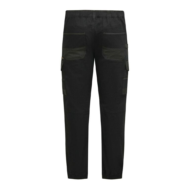 Rivet Men's Cuffed Flex Cargo Pants, Black, hi-res