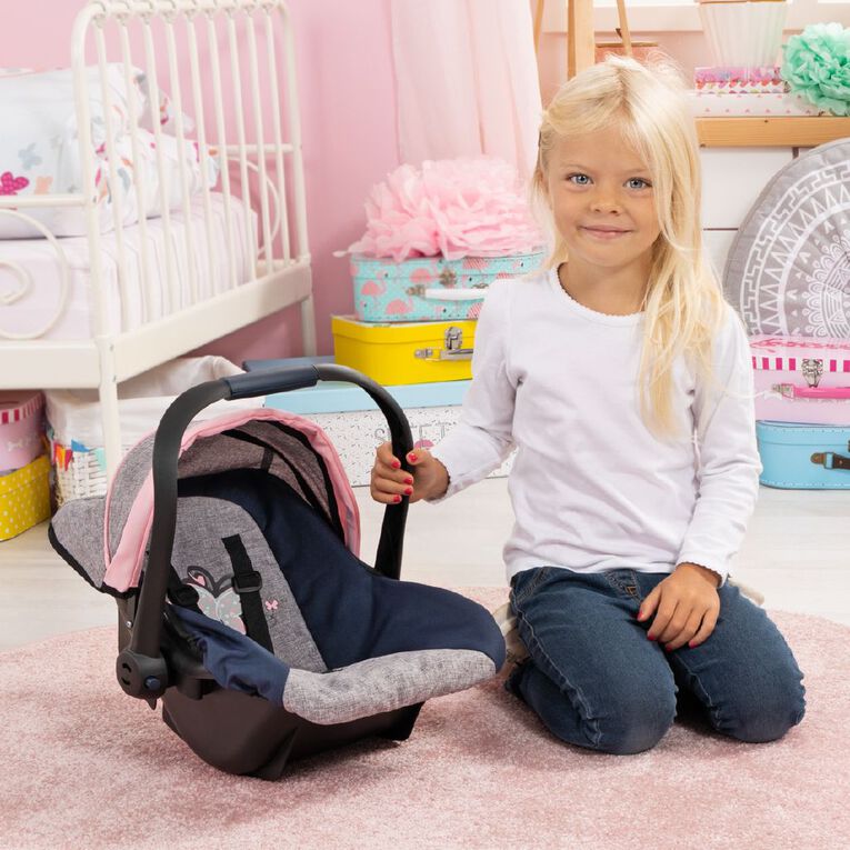 Bayer Deluxe Car Seat with Canopy Grey/Pink/Blue, , hi-res