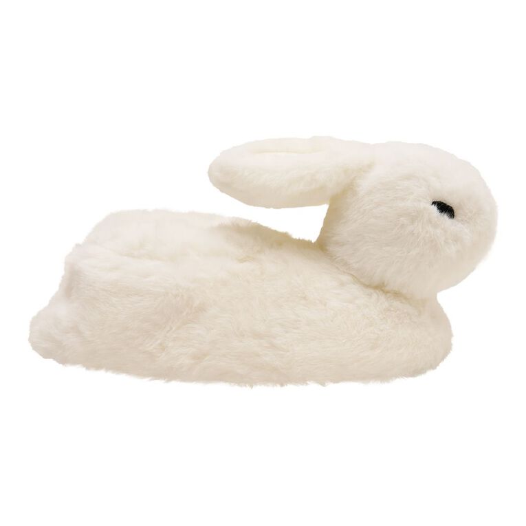 Young Original Senior Kids' 3D Bunny Slippers, White, hi-res