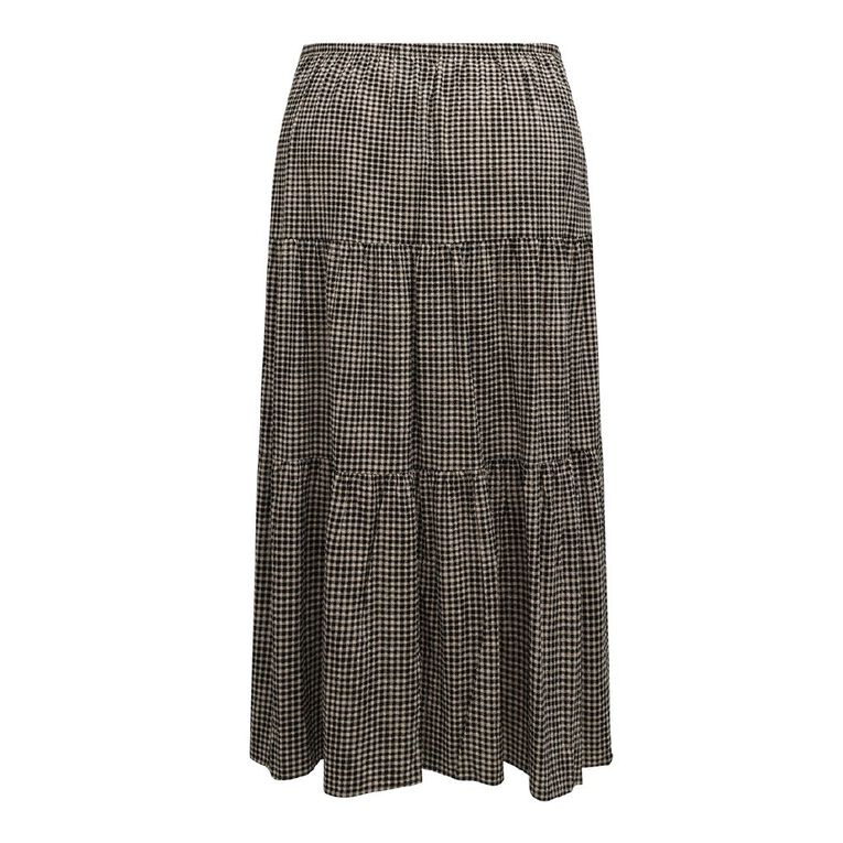 H&H Curve Women's Tier Boho Maxi Skirt, , hi-res