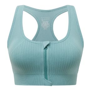 Active Intent Women's Zip Front Wirefree Sports Bra