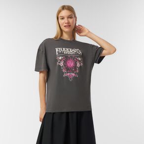 H&H Women's Short Sleeve Boyfriend Graphic Tee