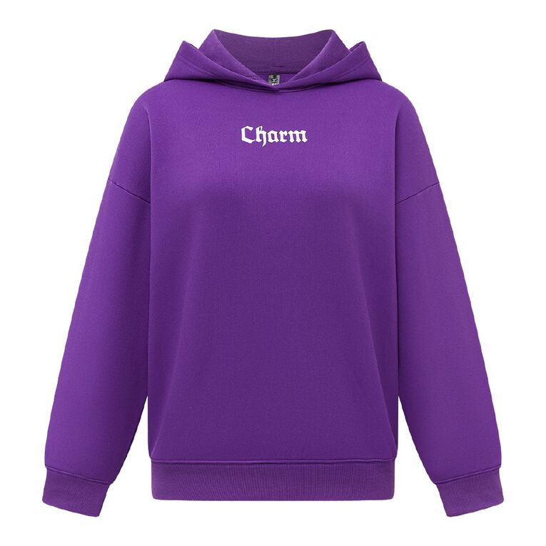H&H Women's Fresh Fleece Long Sleeve Hoodie, Purple Mid, hi-res