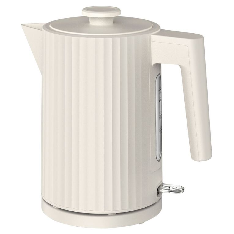 Living & Co Kettle 1.7L Fluted Off White, , hi-res