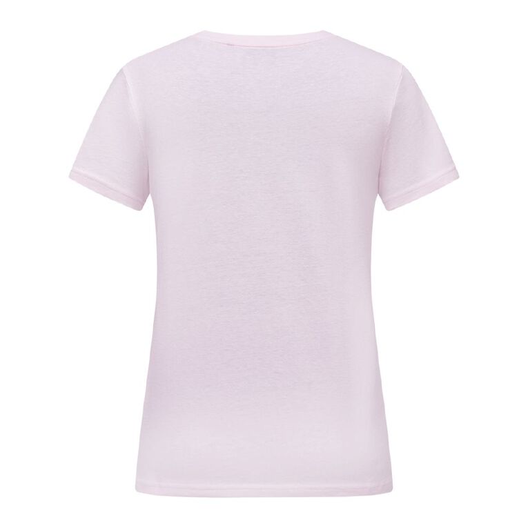 H&H Women's Short Sleeve Cotton Crew Neck Tee, Pink Light, hi-res