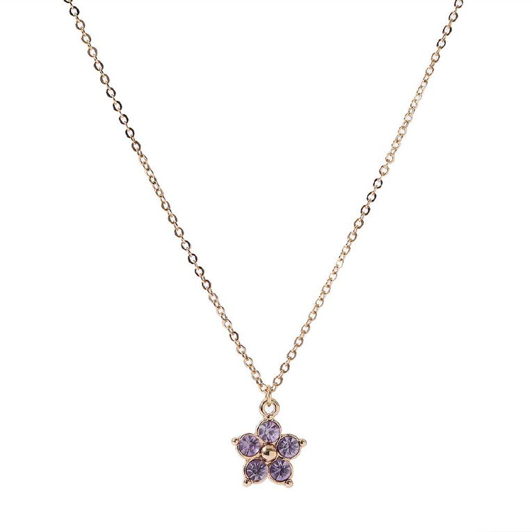 Young Original Kids' Diamante Necklace Flower, , hi-res