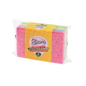 Shotz Antibacterial Cellulose Sponges 4 Pack