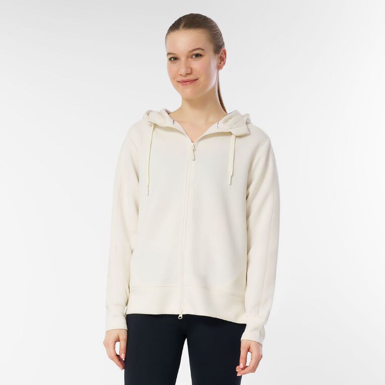 Active Intent Women's Scuba Zip Sweat, Cream, hi-res