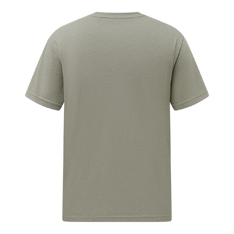 H&H Men's Regular Fit Plain Tee, Green Mid, hi-res