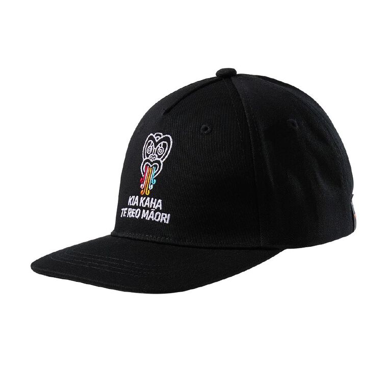 MLC Kia Kaha Te Reo Maori Adults' Cap, Black, hi-res