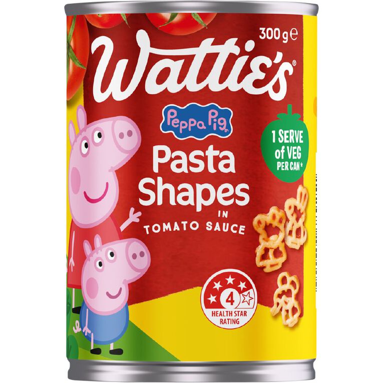 Wattie's Peppa Pig Pasta Shapes in Tomato Sauce 300g