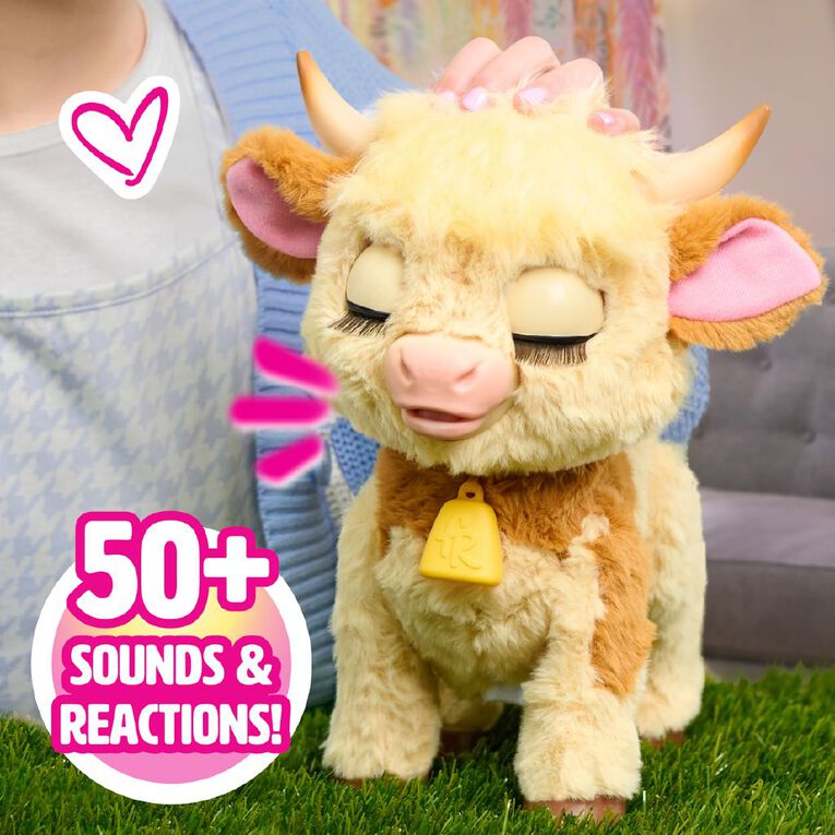 FurReal Maggie the Feed & Follow Cow, , hi-res