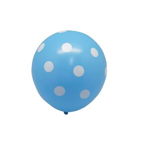 Party Inc Balloons Printed Spot 30cm Blue 10 Pack