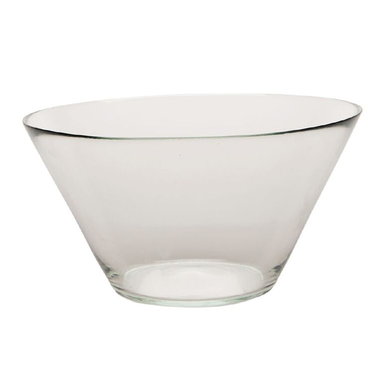 Living & Co Glass Salad Bowl Clear, , hi-res