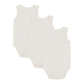 Young Original Babys' Sleeveless Bodysuit 3 Pack