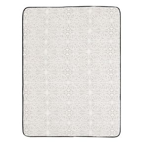 Karanga Ink Quilted Picnic Blanket Beige 1.5x2m