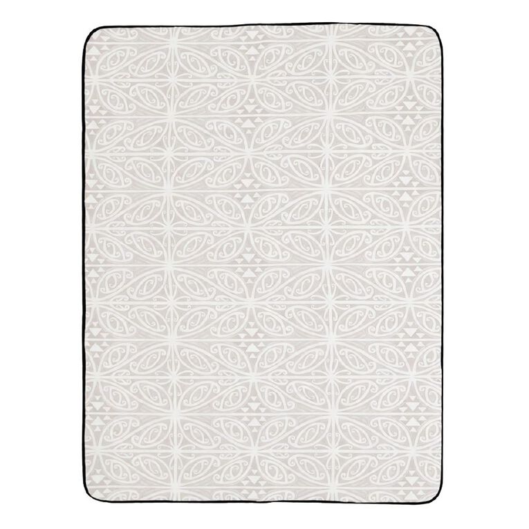 Karanga Ink Quilted Picnic Blanket Beige 1.5x2m, , hi-res
