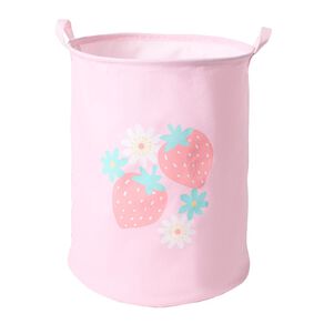 Living & Co Kids Strawberry Toy Hamper Pink