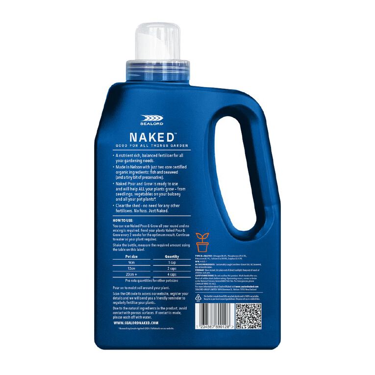 Sealord Naked Fertiliser Pour & Grow 1L, , hi-res