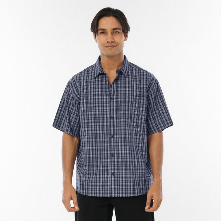 H&H Men's Check Shirt, Black, hi-res
