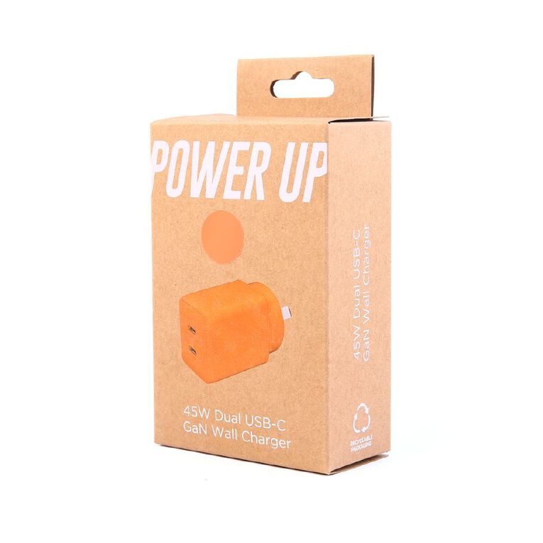 Tech.Inc PD 45W Dual USB-C Fast Charger Orange, , hi-res