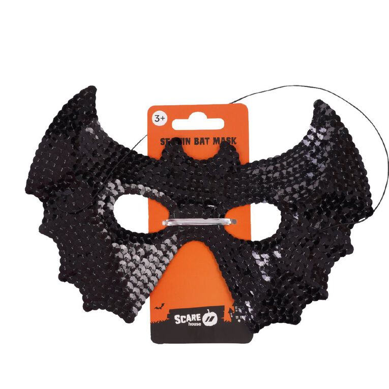 Scarehouse Scarehouse Halloween Sequin Bat Mask, , hi-res