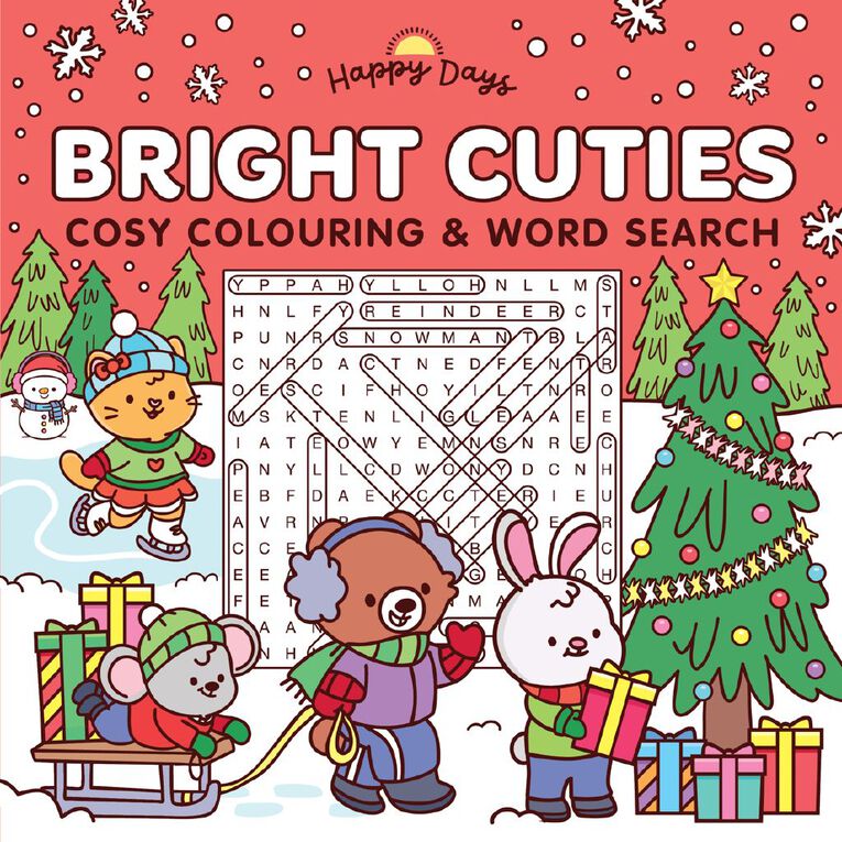 Happy Days: Bright Cuties Cosy Colouring & Wordsearch, , hi-res