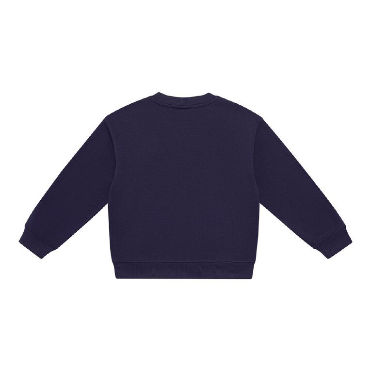 Young Original Printed Crew Sweat, Blue Dark, hi-res