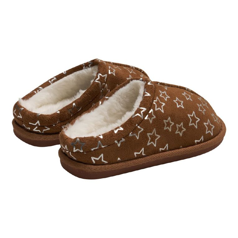 Young Original Senior Kids' Sadie Scuff Slippers, Tan, hi-res