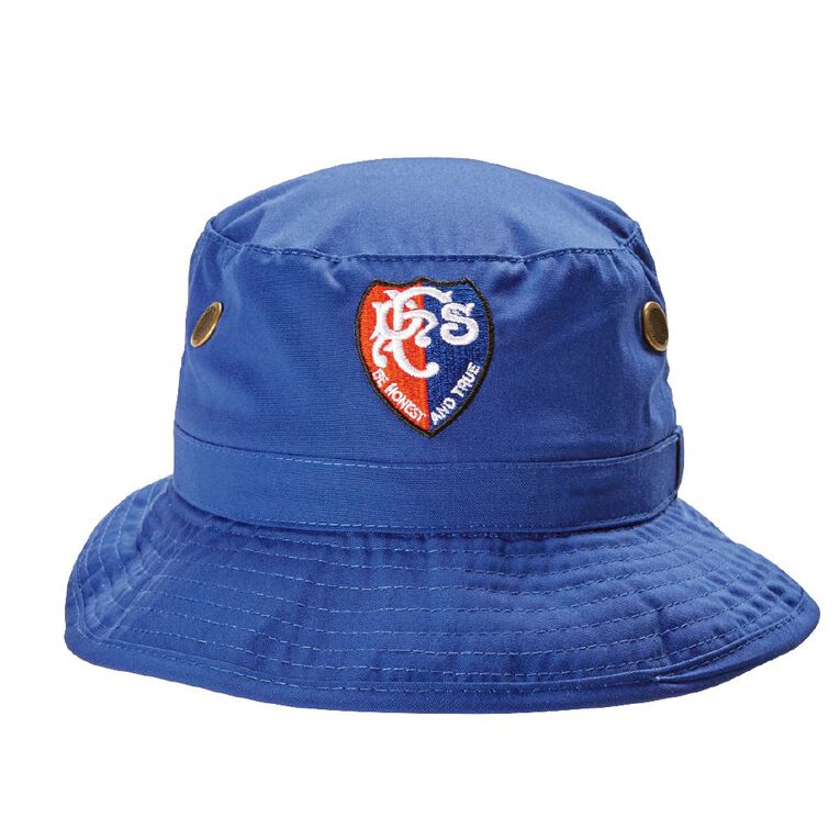 Schooltex Frankton Bucket Hat with Embroidery, Royal, hi-res